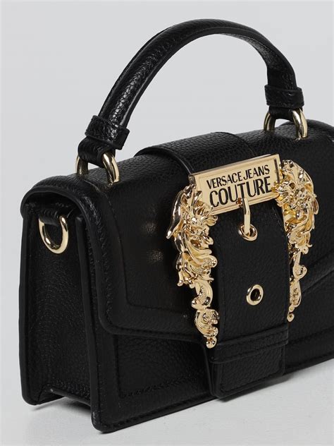 versace jeans collection black multicolor faux leather crossbody bag|Versace Jeans couture bags outlet.